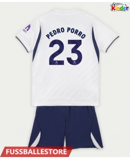 Günstige Tottenham Hotspur Pedro Porro #23 Heimtrikotsatz Kinder 2026-27 Kurzarm (+ Kurze Hosen)